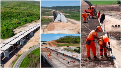 Lucrările avansează rapid pe A3. Tronsonul Zimbor - Poarta Sălajului, aproape de finalizare