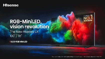 Hisense anunță lansarea televizorului UX de 116 inci cu tehnologie RGB-MiniLED și precizie avansată a culorilor