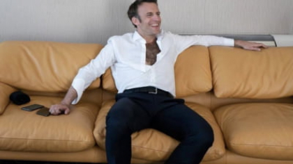 Emmanuel Macron, la Turul Franței. Președintele din Hexagon, la cea mai tare competiție a momentului VIDEO