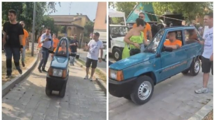 Cea mai subțire mașină din lume are doar 48 cm lățime și e mai îngustă decât o motocicletă I VIDEO   