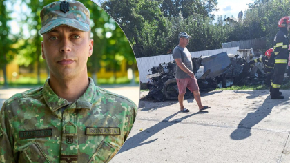 El este bărbatul care a făcut praf un BMW, în weekend, la Iași. Este militar în Armata Română și s-a urcat beat la volan
