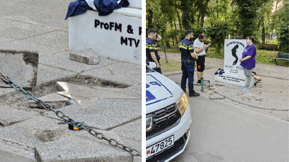 Monumentul lui Michael Jackson din Herăstrău, VANDALIZAT! Autoritățile au fost imediat sesizate