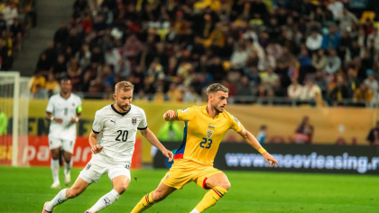 România - Austria 1-0, victorie in extremis pentru „Tricolori”. Gol decisiv în minutul 90+5 și speranțe pentru Cupa Mondială