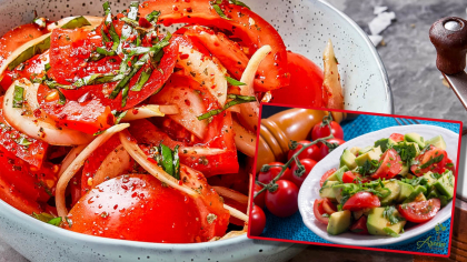 Salată de roșii în stil mediteranean. Ingredientul secret folosit de italieni