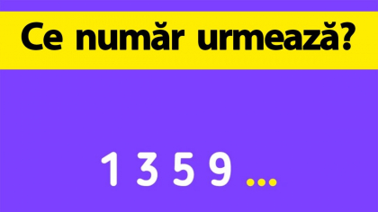 Test IQ exclusiv pentru genii | Ce număr urmează în această serie: 1, 3, 5, 9?