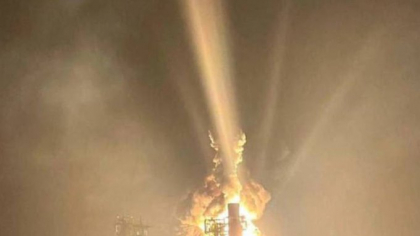 Incendiu la o rafinărie din Leningrad în urma unui atac cu drone