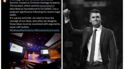 Oana Țoiu a șters postarea de pe X, în memoria lui Charlie Kirk