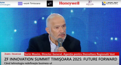 Sorin Maxim, Agenţia pentru Dezvoltare Regională Vest: Avem un pachet de finanţare care ţinteşte tinerii în principal, avem două instrumente de fond de capital de risc. Sperăm să lansăm un accelerator în luna noiembrie