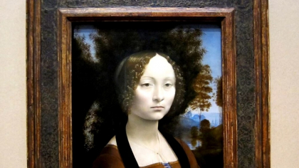 Unde se află singurul tablou pictat de Leonardo da Vinci, denumit „Ginevra, fata fără zâmbet”. Cine este tânăra care l-a inspirat cu adevărat?