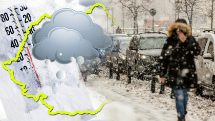 Anomalii atmosferice, vortexul polar aduce ger năprasnic şi ninsori timpurii. Un ciclon puternic se deplasează în sens invers acelor de ceasornic