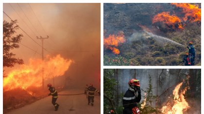 Val de incendii în Europa. Flăcările au făcut prăpăd în Grecia, Franța și Spania. Insula preferată de români în concedii a fost distrusă