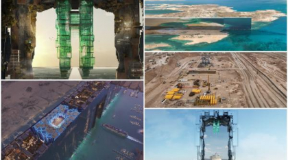 Se fac progrese uluitoare în megaorașul în formă de zid din deșertul din Arabia Saudită. Imagini satelitare dezvăluie noi detalii