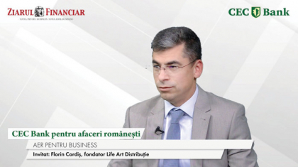 CEC Bank pentru Afaceri Româneşti. Florin Cordiş, fondator al Life Art Distribuţie, un business cu soluţii de tratare a aerului: Ne gândim la un sistem de francizare a afacerii. Suntem într-un moment în care compania este bine pusă la punct