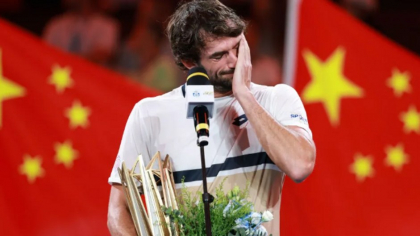 Valentin Vacherot, discurs în lacrimi, după ce a obținut titlul la Shanghai. Și-a învins vărul în finală