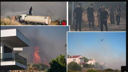 Mii de turiști evacuați în Grecia. Foc și în Turcia