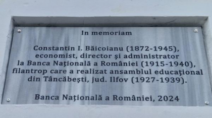 Inaugurarea plăcii comemorative Constantin Băicoianu la Tâncăbești