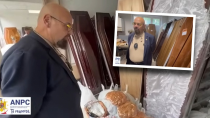 Firmele de pompe funebre se dau de ceasul morții după vizitele ANPC. Ce a putut să descopere Piedone: „Pachetele cu mâncare nu se pun lângă mort!”