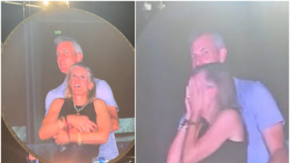 Amanții care au fost dați în vileag la un concert Coldplay. Directorul unei mari companii a fost surprins de „camera săruturilor” în timp ce ținea în brațe o colegă