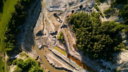 Situaţia s-a agravat la Salina Praid. Sufoziunile s-au unit și sute de metri cubi de rocă s-au prăbușit