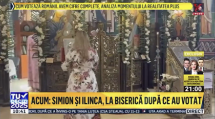 „O vedem pe Ilinca care se roagă la o icoană”, campanie ilegală pentru George Simion în ziua alegerilor, la televiziunea lui preferată