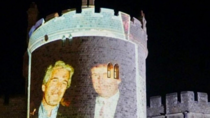 Patru persoane au fost reținute după ce au proiectat imagini cu Trump și Epstein pe Castelul Windsor
