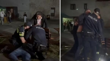 Preşedintele UDMR Braşov a fost pus la pământ şi încătuşat de poliţişti după un scandal provocat la un liceu