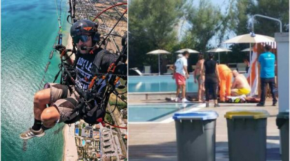 Primele imagini de la locul unde s-a prăbuşit cu parapanta Felix Baumgartner. Martor: „L-am văzut căzând dintr-odată”