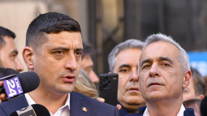 George Simion votează la Mogoșoaia alături de Călin Georgescu