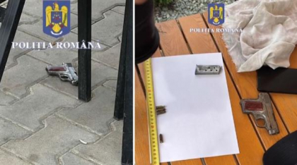 Un bărbat a fost prins în flagrant de poliţişti în timp ce încerca să vândă un pistol unui interlop într-o benzinărie din Pantelimon