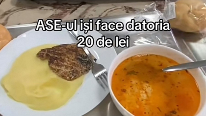 Masa de prânz la cantina studențească: „Deci avem așa, o ciorbă, un piure cu cotlet de porc.” Cât costă
