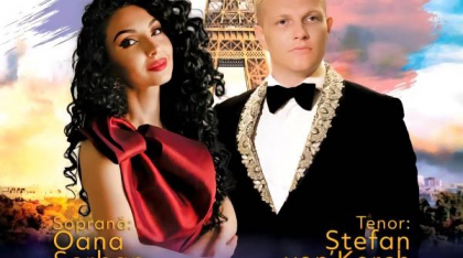 “SOUS LE CIEL DE PARIS” - rafinamentul muzicii franceze, cu tenorul ŞTEFAN von KORCH şi soprana OANA MARIA ŞERBAN pe 16 iulie la Sala Dalles
