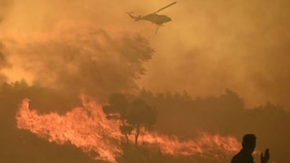 Evacuări într-o stațiune din apropiere de Atena, după izbucnirea unui incendiu forestier. Ce alte zone din Grecia sunt afectate VIDEO