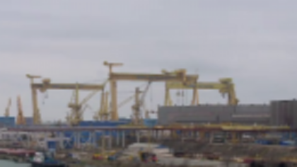 Protest ai angajaților Şantierului Naval Mangalia în fața Ministerului Economiei. Salariile nu au mai fost plătite de 2 luni