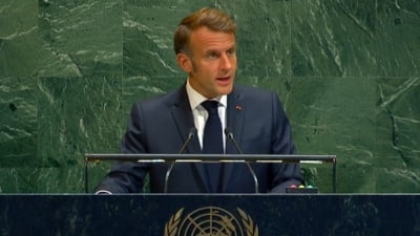 Franța recunoaște statul Palestina: "A sosit timpul păcii", afirmă președintele Macron de la pupitrul ONU VIDEO