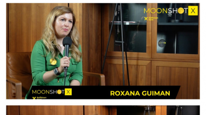 MoonShotX. Roxana Guiman, PrivacyOn, şi Roxana Barbato, Raiffeisen Bank România: Antreprenorii învaţă că succesul pe pieţele externe începe cu reguli clare şi sustenabilitate. Protecţia datelor şi ESG-ul devin parte din ADN-ul companiilor care cresc