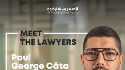 COMUNICAT Avocatul român Paul-George Căta, cooptat Partener la firma de avocatură Al Safar &amp; Partners Advocates &amp; Legal Consultants din Emiratele Arabe Unite