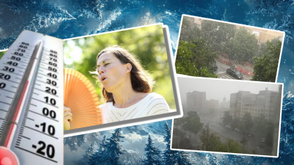 Avertizare meteo COD GALBEN de caniculă, dar și furtuni puternice