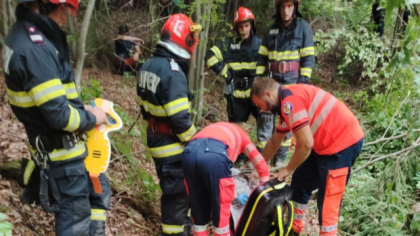 Un bărbat a murit strivit de un copac într-o pădure din Poiana Teiului, Neamț