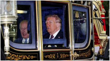 Moment istoric! Donald Trump și Melania, plimbați cu caleașca de aur la Windsor!