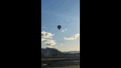Imagini cumplite ale prăbușirii unui balon cu aer cald, cuprins de flăcări. Opt persoane au murit. „Oamenii s-au aruncat din el”