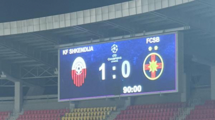 FCSB a fost învinsă de Shkendija cu 1-0 la Skopje, în prima manşă a turului doi preliminar din Champion's League
