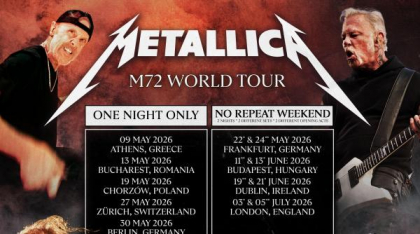 Metallica revine la București pe 13 mai 2026. Când vor fi puse în vânzare biletele pentru concertul legendarei trupe