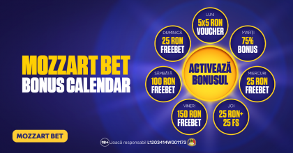 (P) Bonus Calendar la Mozzart Bet: 23 septembrie, Calendarul premiilor