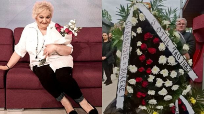 Imagini de la înmormântarea actriței Marinela Chelaru. Cine a venit să o conducă pe ultimul drum