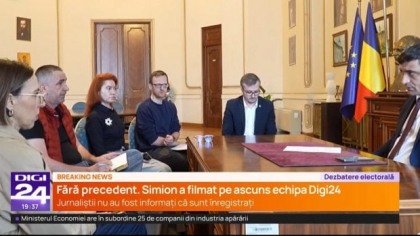 George Simion a șters de pe Facebook postarea cu jurnaliștii Digi24, după ce a fost acuzat că i-a filmat pe ascuns