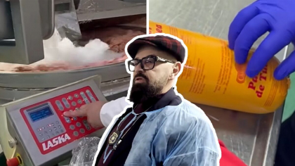 Piedone a aflat din ce se face parizerul „de porc”, de fapt: „De ce puneți gheață?” Șeful ANPC a crezut că nu vede bine