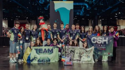 O echipă de robotică, formată din elevi români, locul 1 la concursul First Lego League 2025
