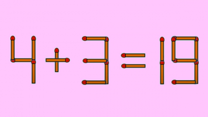 Test IQ exclusiv pentru genii | Corectați 4 + 3 = 19, mutând un singut chibrit