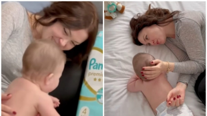 Anca Dumitra a publicat primele imagini cu fața băiețelului ei. Levi Nicholas are aproape 7 luni
