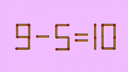 TEST IQ | 9-5=10 este greșit. Mutați un singur chibrit, pentru a corecta egalitatea